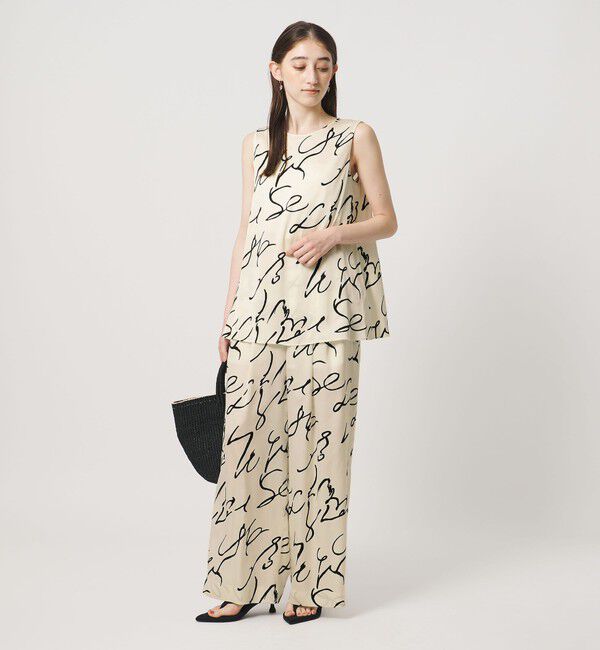 UNITED ARROWS「アブストラクト プリント ブラウス」|シャツ・ブラウス|