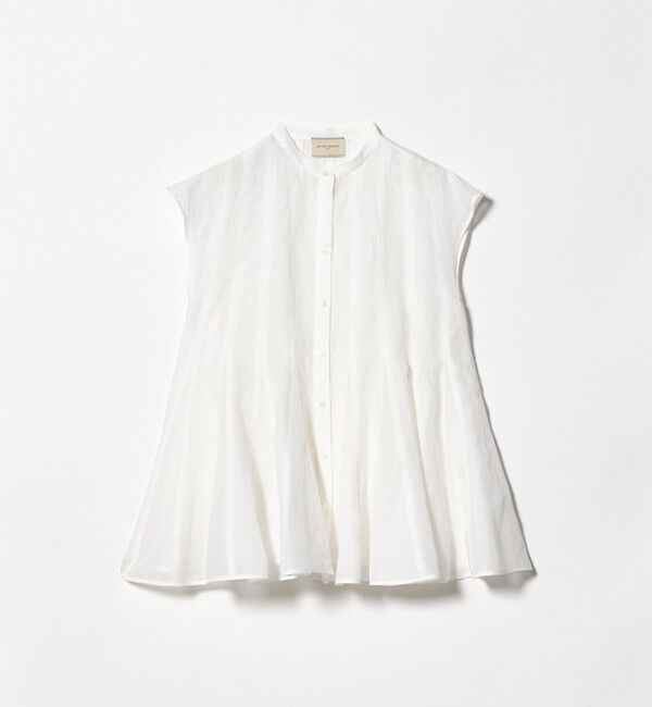 UNITED ARROWS「フレンチスリーブ ブラウス ‐ウォッシャブル‐」|シャツ・ブラウス|OFF WHITE