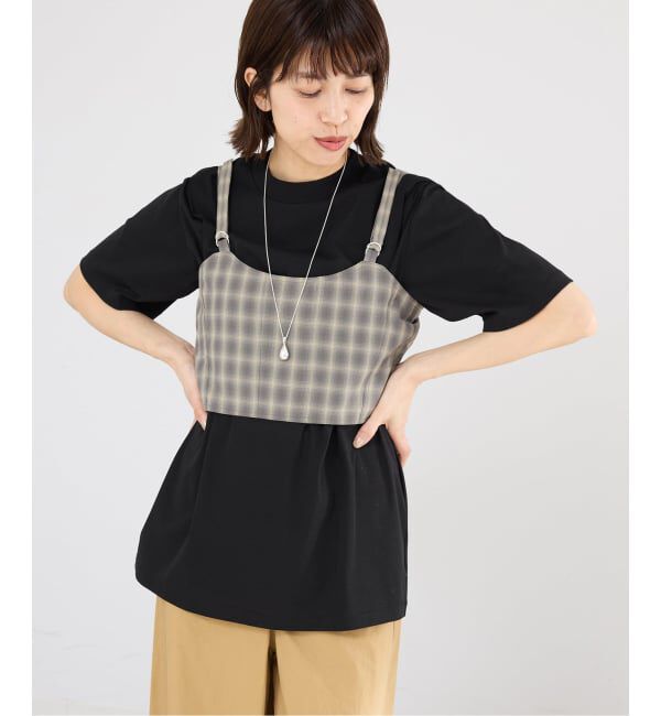 IENA「GGG/ジージージー CN PLEAT T Tシャツ 02-01-1868」|Tシャツ・カットソー|ブラック