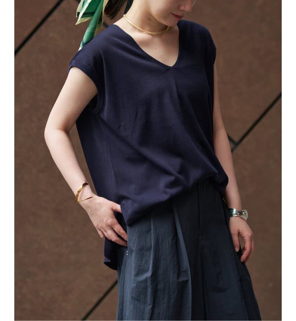 VERMEIL par iena「Vネックノースリーブプルオーバー」|ニット・セーター|