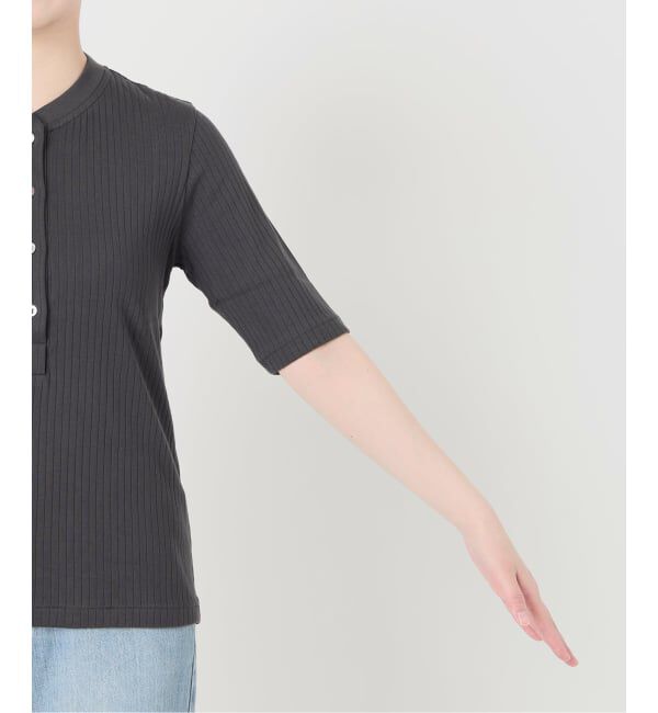 IENA「《予約》ワイドリブヘンリープルオーバー」|Tシャツ・カットソー|