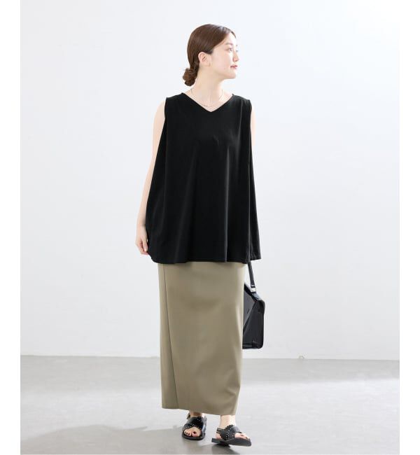 IENA「《予約》オーガニックコットン テントラインプルオーバー」|Tシャツ・カットソー|