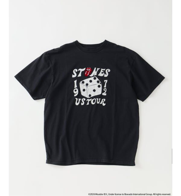 JOURNAL STANDARD relume「ローリングストーンズ 別注 ヴィンテージ加工 プリントTシャツ」|Tシャツ・カットソー|ブラック