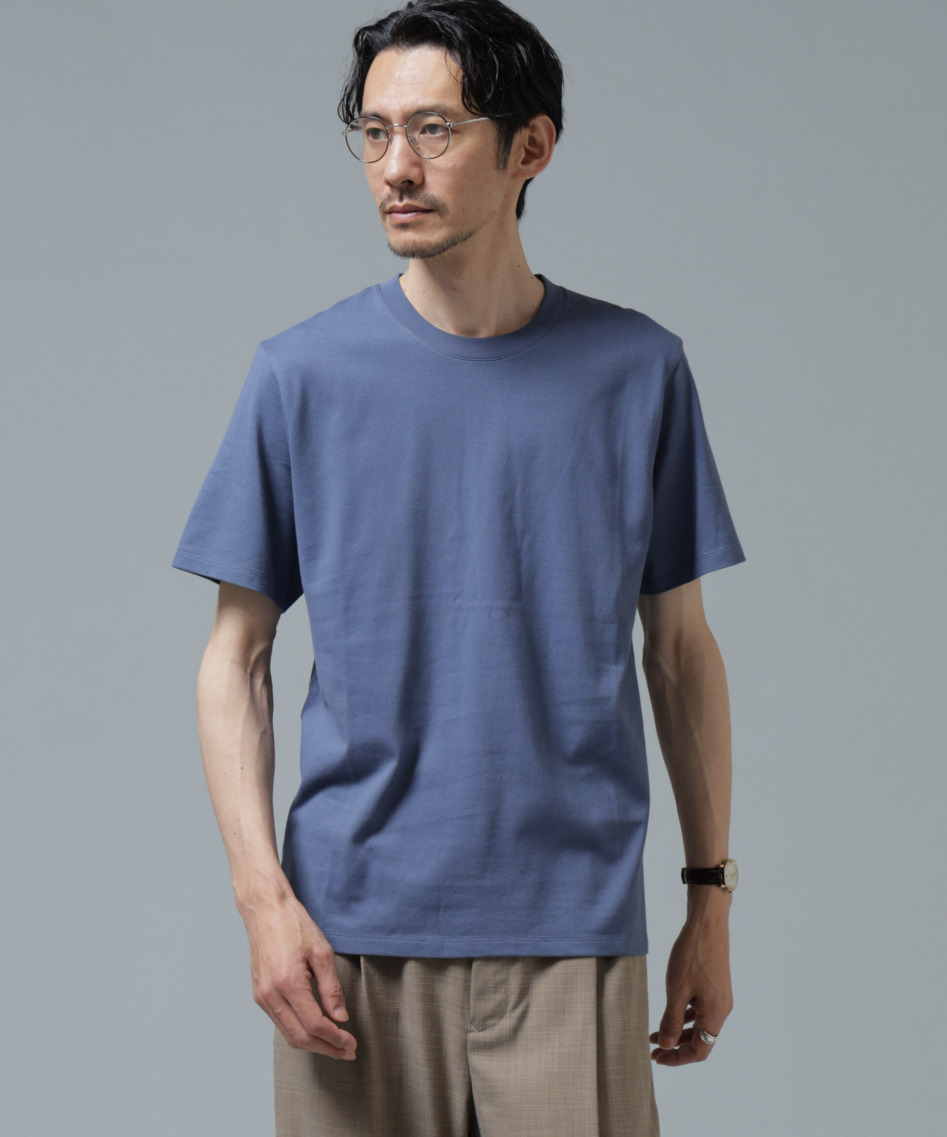 nano･universe「Anti Soaked(R) 汗染み防止 ミドルウェイト 7.1oz レギュラーシルエットTシャツ」|Tシャツ・カットソー|