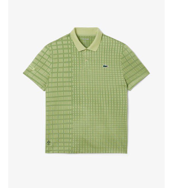 LACOSTE「『ダニール・メドベージェフ』オールオーバーラケットプリントドライポロシャツ」|ポロシャツ|