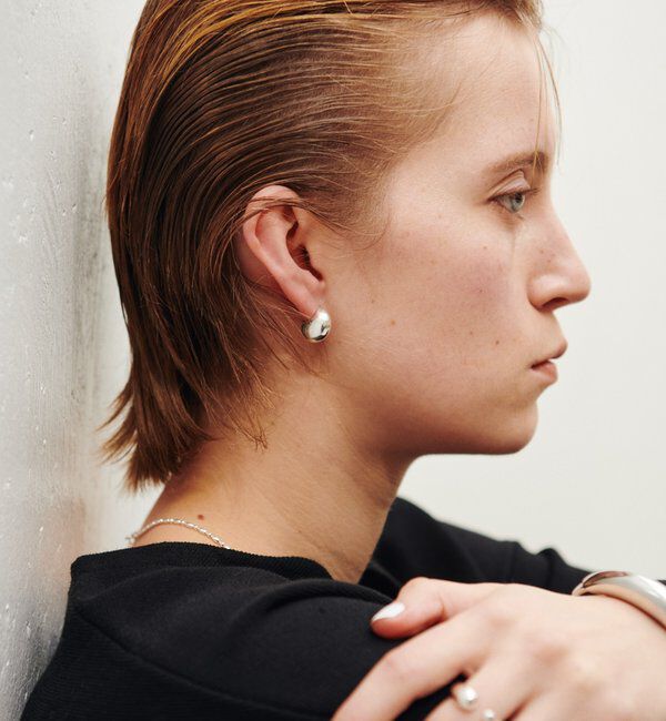  「【Sivelle./シヴェル】Silver925 セミサークルピアス」|ピアス|