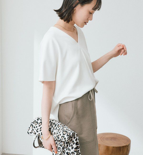  「【セットアップ着用可能/接触冷感機能付き】ドレーピーカットソー」|Tシャツ・カットソー|