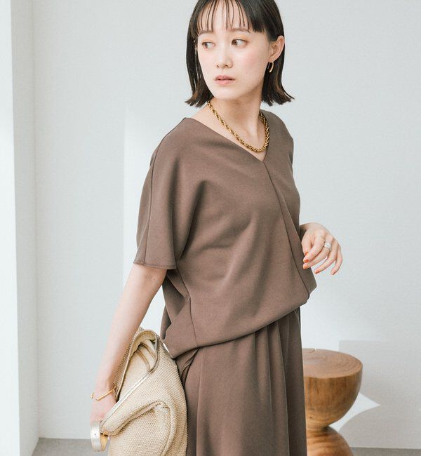  「【セットアップ着用可能/接触冷感機能付き】ドレーピーカットソー」|Tシャツ・カットソー|