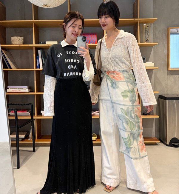  「絡みレースシャツ&times;ビスチェSET」|Tシャツ・カットソー|