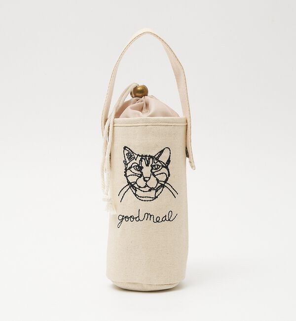 collex「【＋HAyU fabric】猫刺繍 ボトルケース 保冷・保温 レジャー」|食器・キッチングッズ|