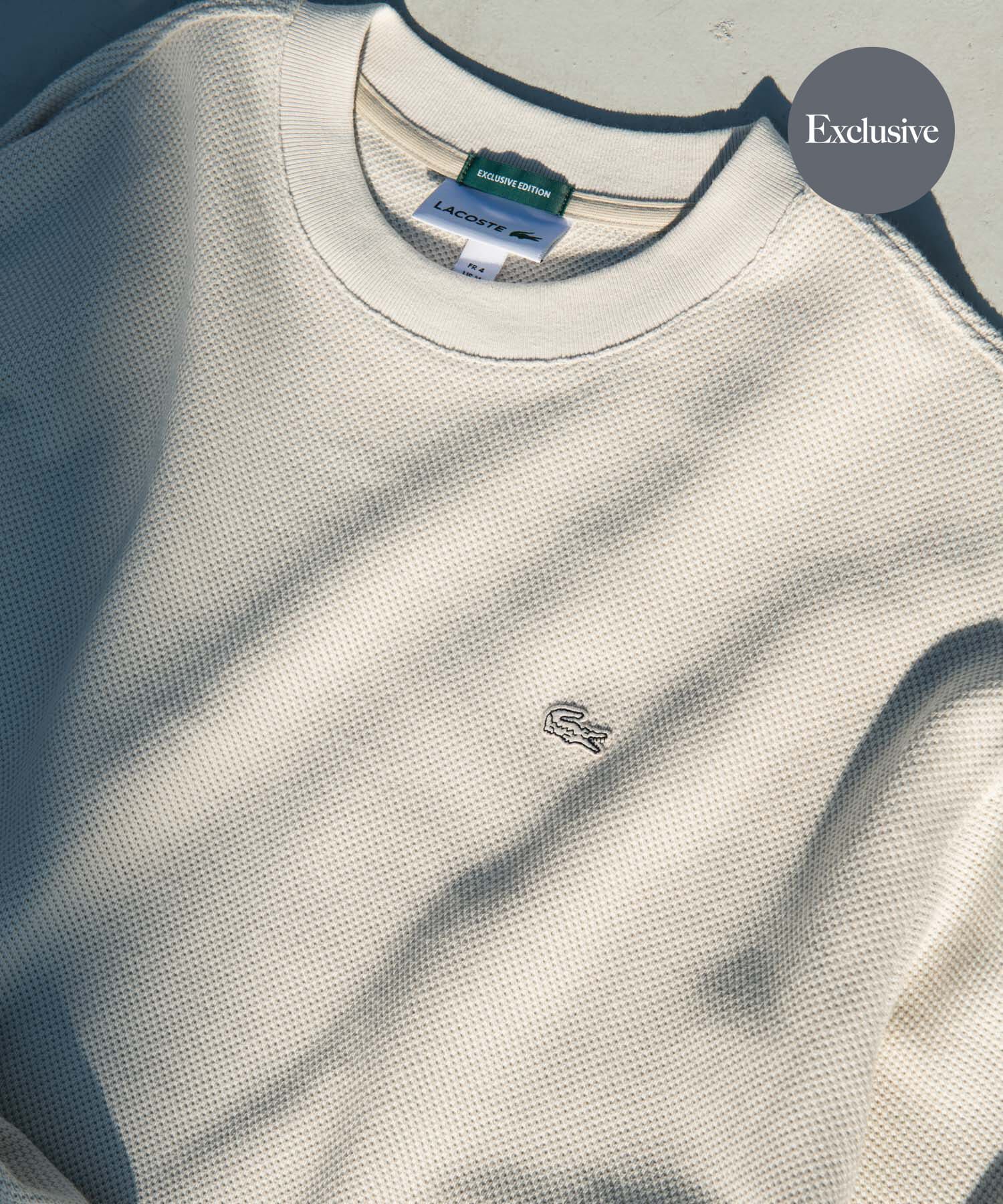 URBAN RESEARCH DOORS「『別注』LACOSTE&times;DOORS　THICK PIQUE ROUND LONG-SLEEVE」|Tシャツ・カットソー|アイボリー