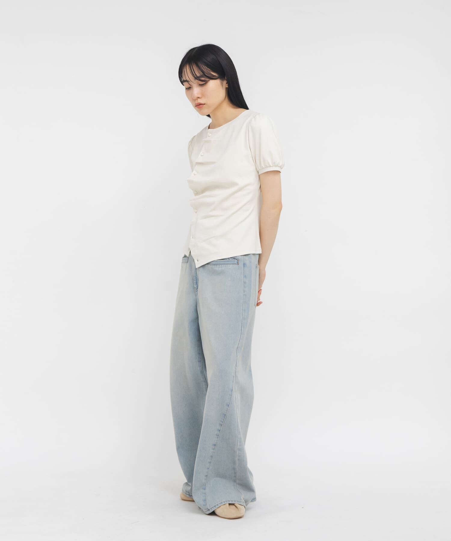  「アシメトリーデザインカットソー」|Tシャツ・カットソー|