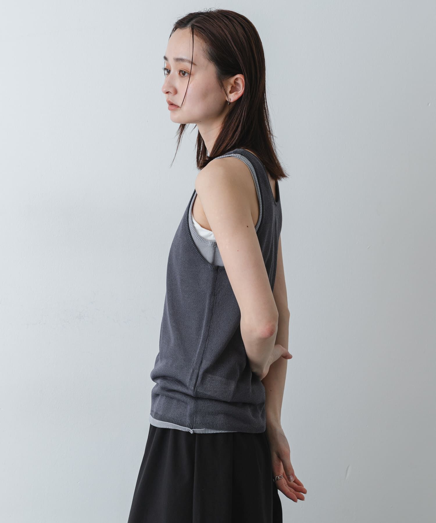 SENSE OF PLACE by URBAN RESEARCH「『洗濯可』アンサンブルニットタンクトップ」|タンクトップ|