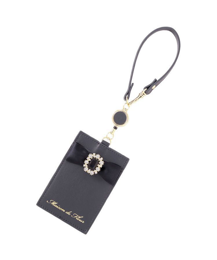 Maison de FLEUR「【リール付き】ビジューリボンパスケース」|その他|
