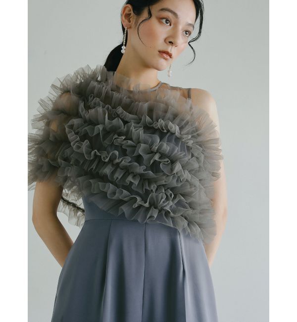 LAGUNAMOON「LADYフェイクパールビジューチェーンピアス」|ピアス|