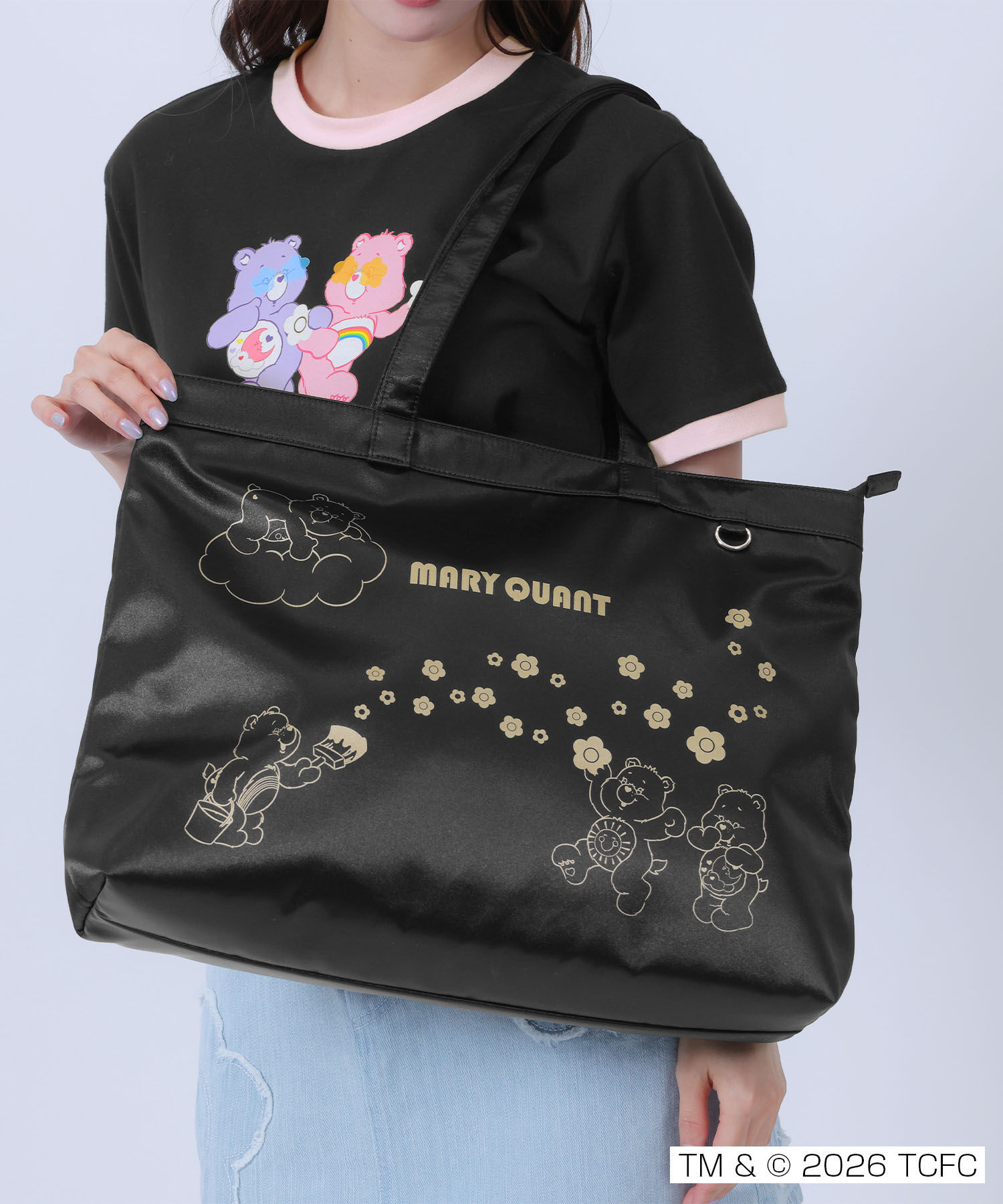 MARY QUANT「Care Bears(TM) ゴールドプリント トート」|トートバッグ|