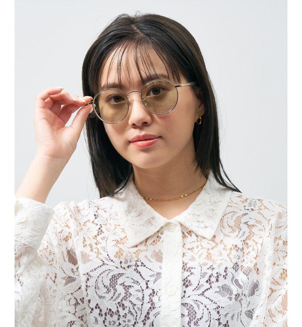  「Zoff｜UNITED ARROWS サングラス ユナイテッドアローズ｜カラーレンズ｜異素材｜UVカット 紫外線対策」|サングラス|オレンジ系デミ2