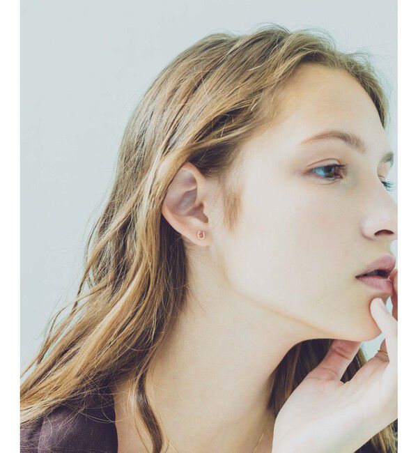 ete「K18YG ホースシュー ダイヤモンド ピアス」|ピアス|