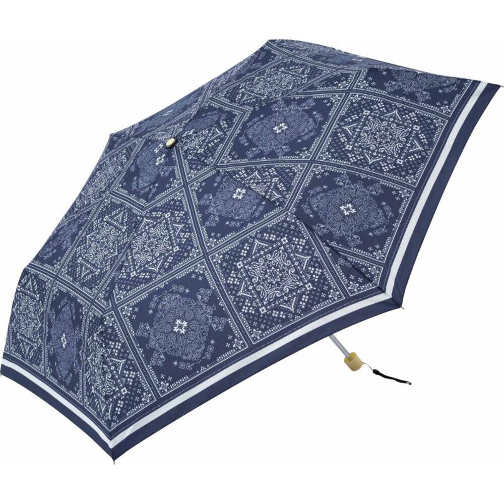BACKYARD FAMILY「折りたたみ傘 レディース 55cm 通販 傘 かさ 折りたたみ 折り畳み 雨傘 アンブレラ スリム」|傘|ブルー3