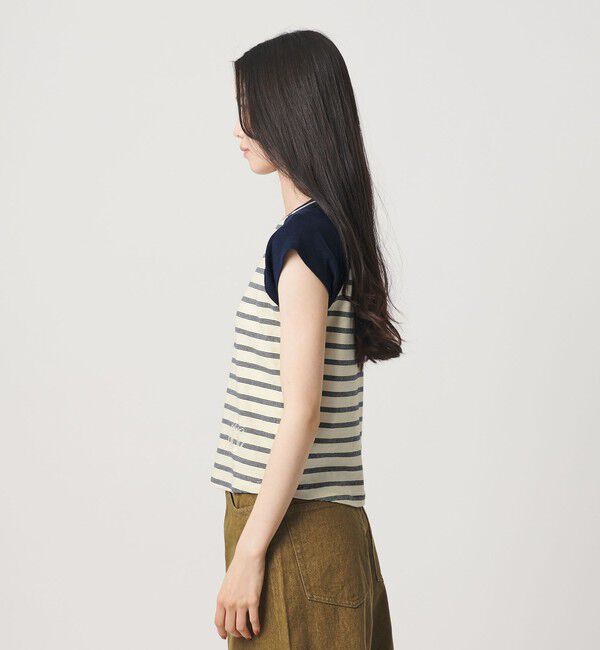 BEAUTY&YOUTH UNITED ARROWS「＜Girls Department Club＞ボーダー ダブルバインダー Tシャツ」|Tシャツ・カットソー|