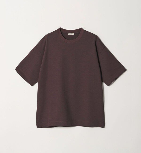 BEAUTY&YOUTH UNITED ARROWS「Air Dobby ワイドテーパード クルーネック Tシャツ ヨコストレッチ 吸水速乾 ウォッシャブル」|Tシャツ・カットソー|DK.BROWN