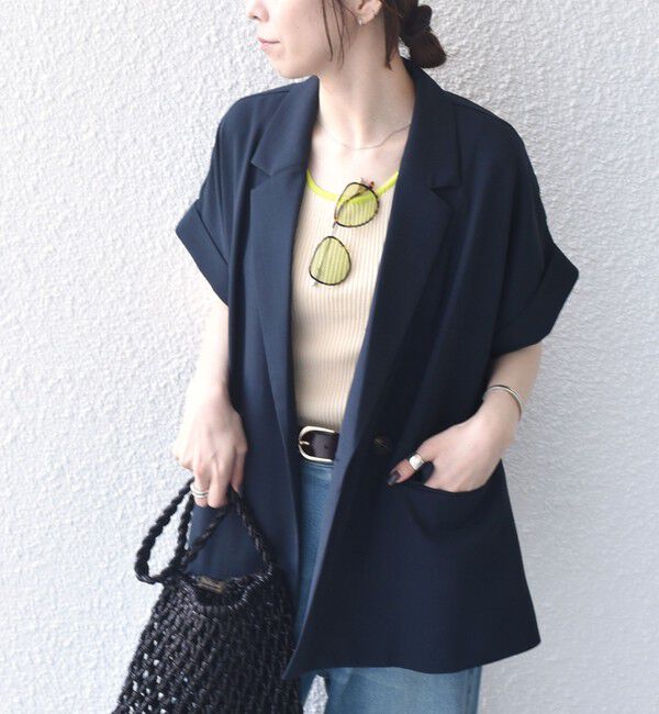 SHIPS Colors 「《予約》SHIPS Colors:〈手洗い可能〉クリスピー ダブルブレスト 5分袖 ジャケット2◆」|その他|