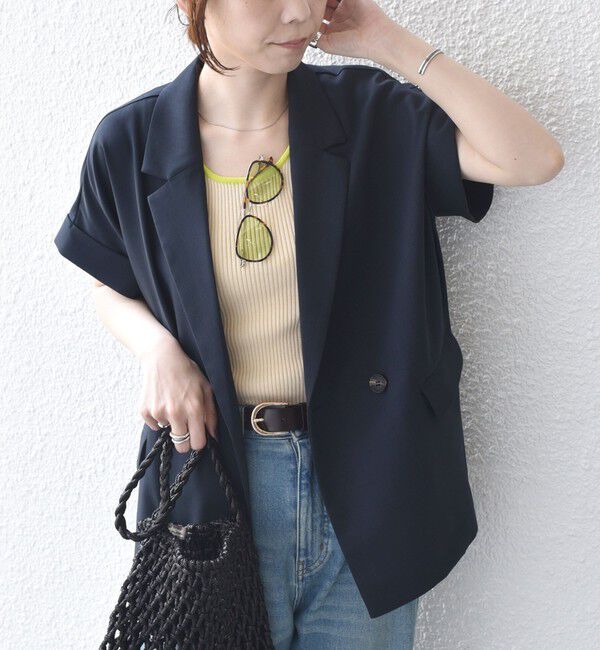 SHIPS Colors 「《予約》SHIPS Colors:〈手洗い可能〉クリスピー ダブルブレスト 5分袖 ジャケット2◆」|その他|