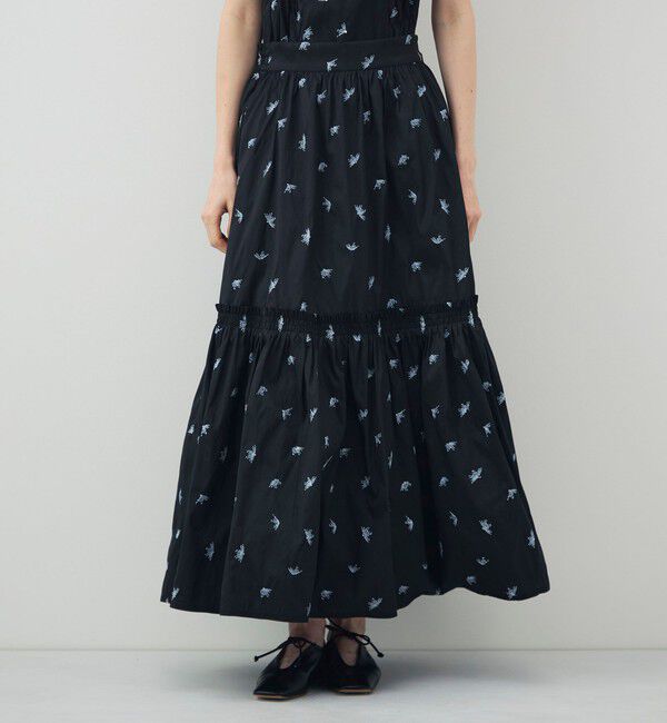 TOMORROWLAND BUYING WEAR「【別注】ne Quittez pas BLACK ロングスカート」|フレア|