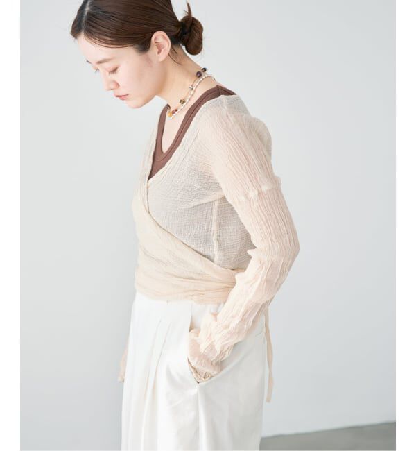 IENA「LES ATELIERS FRANCAIS DE CONFECTION Cache Coeur PE26JPCACHE」|シャツ・ブラウス|