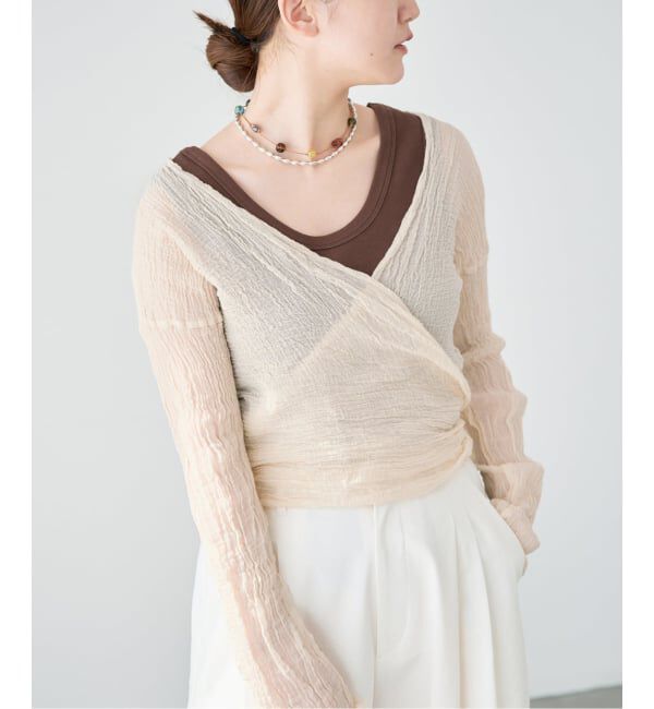 IENA「LES ATELIERS FRANCAIS DE CONFECTION Cache Coeur PE26JPCACHE」|シャツ・ブラウス|