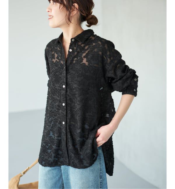 Spick and Span「《WEB限定 / 追加2》シアージャガードシャツ」|シャツ・ブラウス|