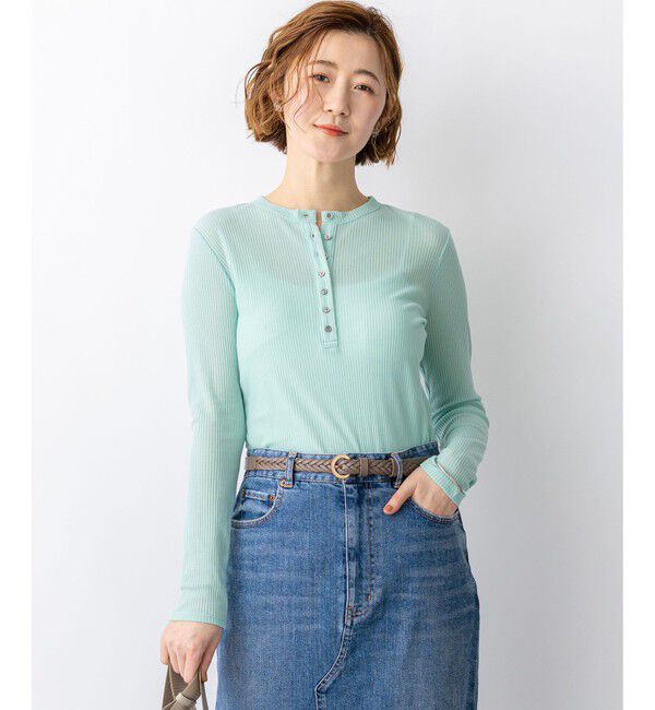 23区「【見上愛さん着用】シアーリブ レイヤード ロンTEE」|Tシャツ・カットソー|ｽﾓｰｷｰｸ