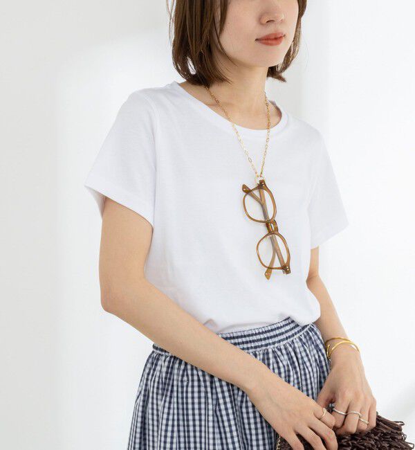 NOLLEY'S「《ノーリーズオリジナル美容Tシャツ》シルクアミノ酸加工Ｔシャツ」|Tシャツ・カットソー|ホワイト