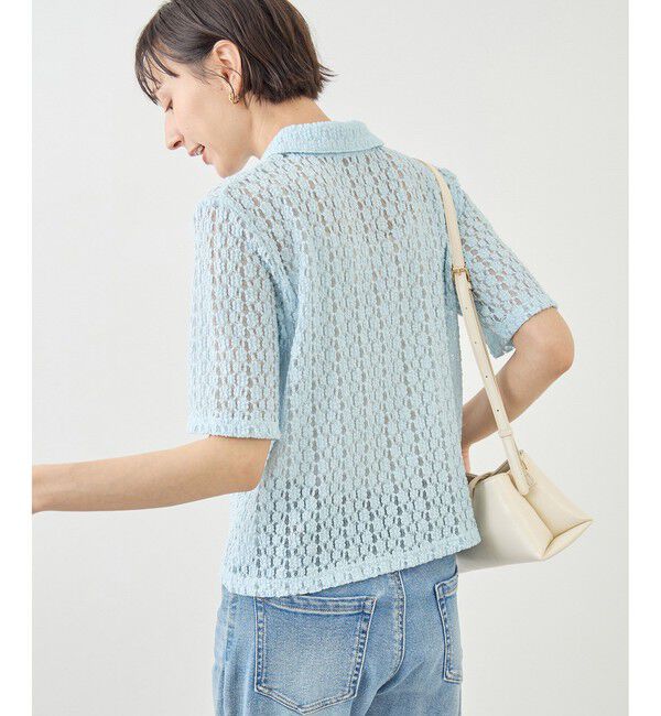 Rope&rsquo;Picnic「【ちゃんと+かわいい保証】カットレースポロトップス/リンクコーデ」|シャツ・ブラウス|