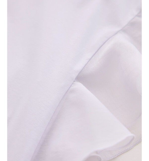 Rope&rsquo;Picnic「【ちゃんと+かわいい保証】70シルケットシアーフリルスリーブトップス/UVケア・接触冷感」|Tシャツ・カットソー|