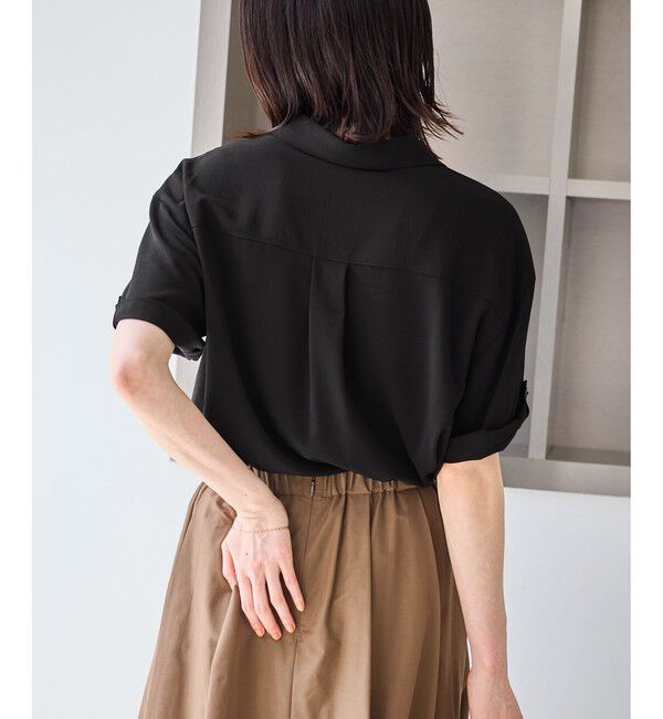 Rope&rsquo;Picnic「【ちゃんと+かわいい保証】カットジョーゼットスキッパーブラウス/UVケア・接触冷感・防シワ」|シャツ・ブラウス|
