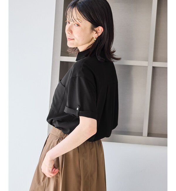 Rope&rsquo;Picnic「【ちゃんと+かわいい保証】カットジョーゼットスキッパーブラウス/UVケア・接触冷感・防シワ」|シャツ・ブラウス|