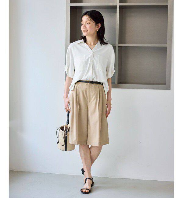 Rope&rsquo;Picnic「【ちゃんと+かわいい保証】カットジョーゼットスキッパーブラウス/UVケア・接触冷感・防シワ」|シャツ・ブラウス|
