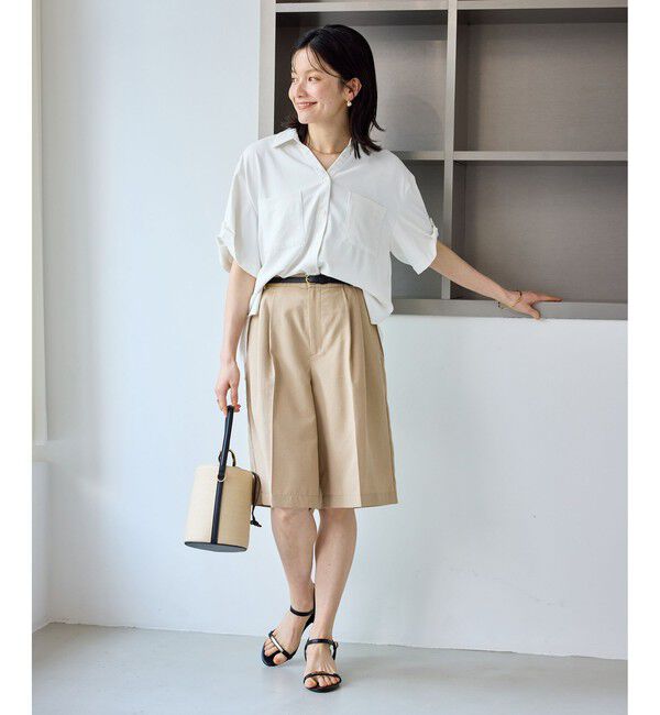 Rope&rsquo;Picnic「【ちゃんと+かわいい保証】カットジョーゼットスキッパーブラウス/UVケア・接触冷感・防シワ」|シャツ・ブラウス|