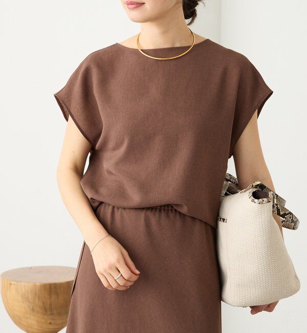  「【セットアップ着用可能/ドライタッチ/シワになりにくい】メッシュフレンチブラウス」|シャツ・ブラウス|