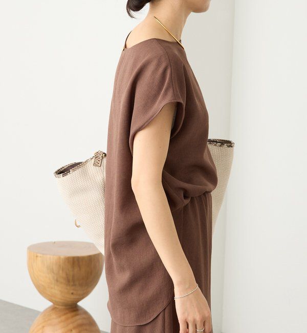  「【セットアップ着用可能/ドライタッチ/シワになりにくい】メッシュフレンチブラウス」|シャツ・ブラウス|
