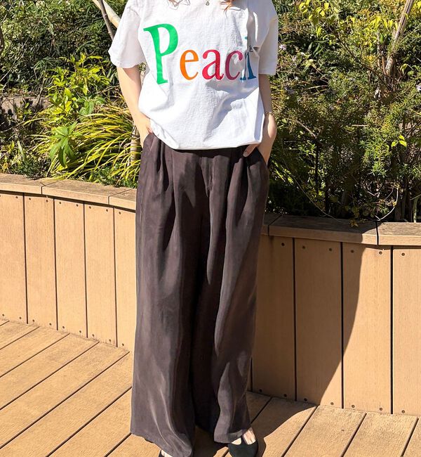 Rouge vif「【byeA./バイエー】Peach TEE/ロゴTシャツ」|Tシャツ・カットソー|