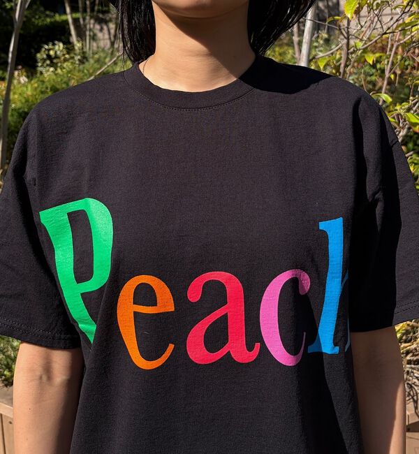 Rouge vif「【byeA./バイエー】Peach TEE/ロゴTシャツ」|Tシャツ・カットソー|