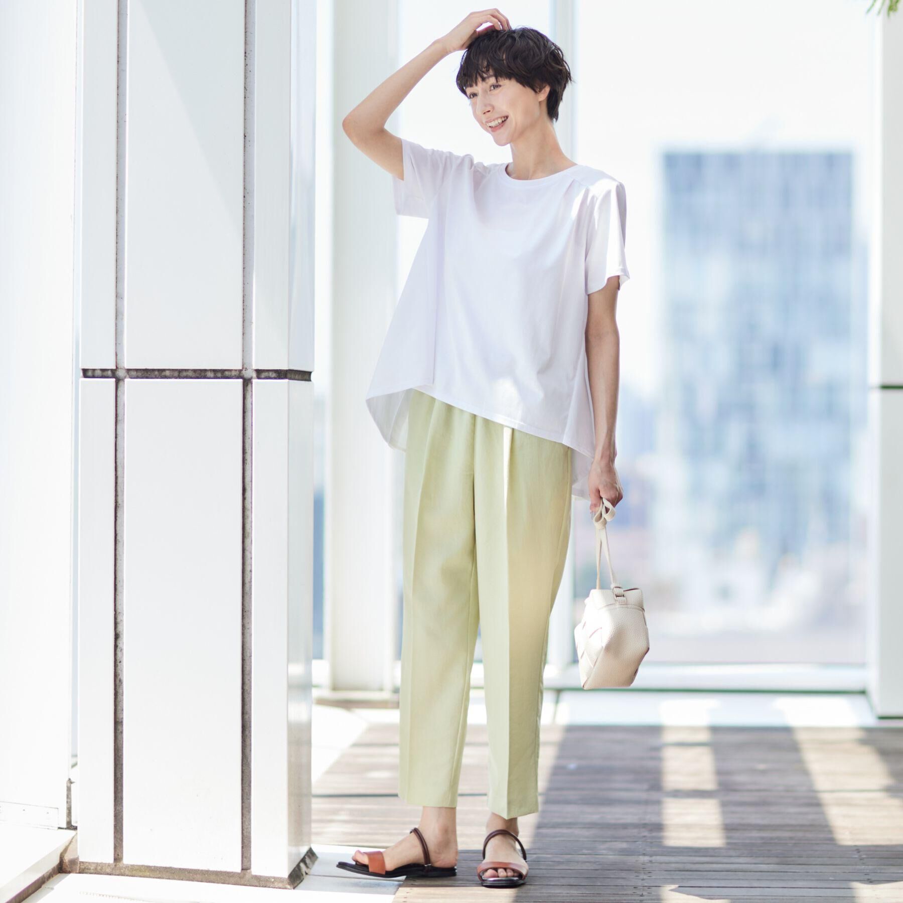 Dessin「【ウエストゴム・洗える】センターライン入りテーパードパンツ（XS～L）」|その他|