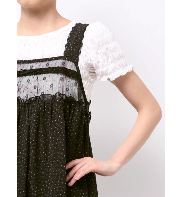 merry jenny「petit flower sheer switchワンピース」|ワンピース|