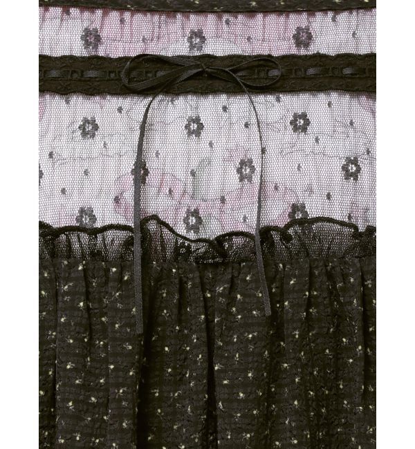 merry jenny「petit flower sheer switchワンピース」|ワンピース|