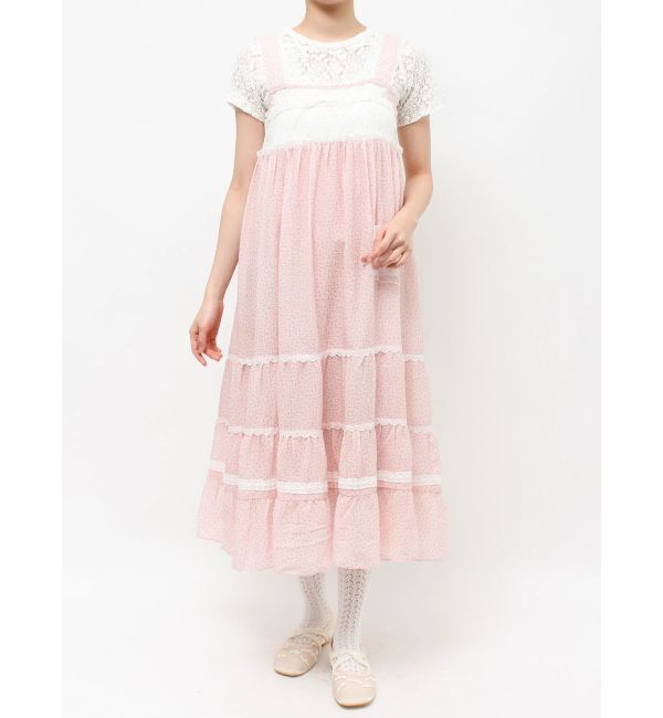 merry jenny「petit flower sheer switchワンピース」|ワンピース|