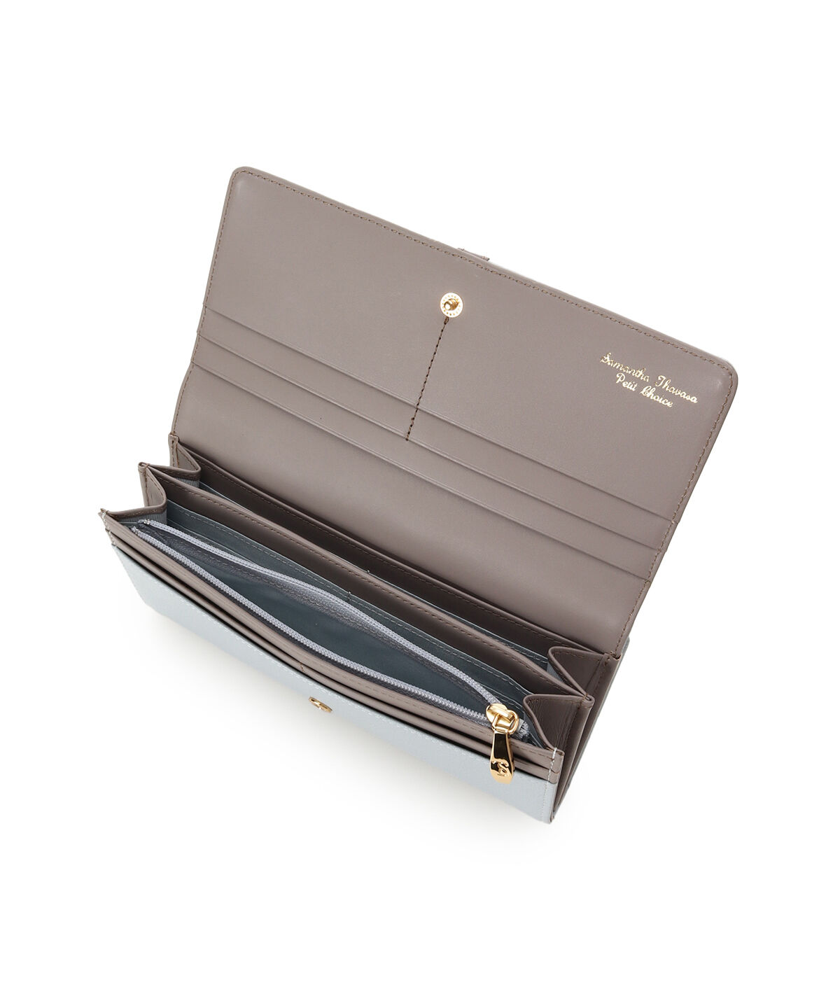 Samantha Thavasa Petit Choice「バイカラーフロントベルト 長財布」|財布|
