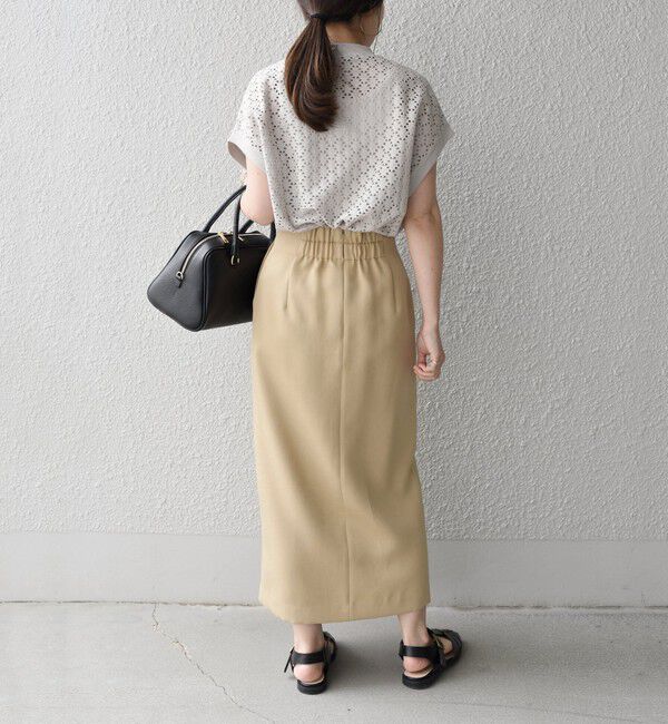 SHIPS for women「《一部追加予約》【WEB限定】〈手洗い可能〉アイレット クルーネック プルオーバー」|Tシャツ・カットソー|