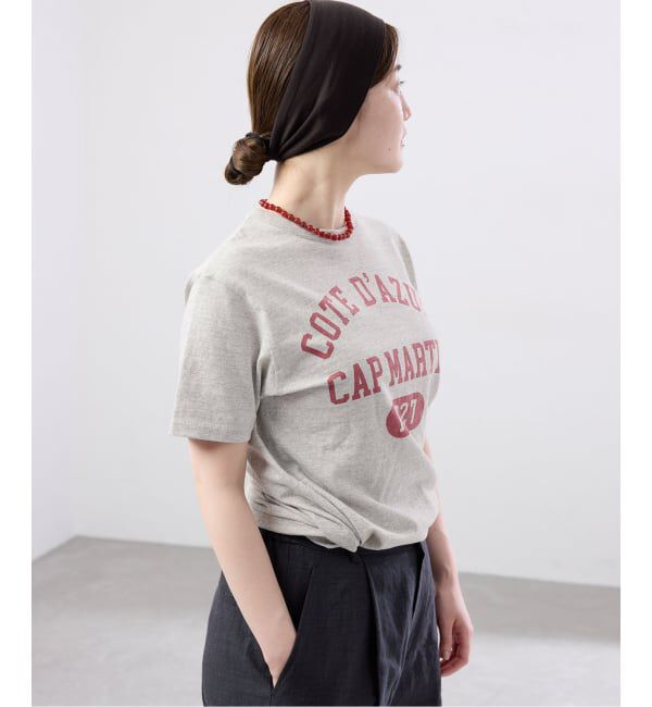 IENA「BLACK COTE D'AZUR ロゴTシャツ」|Tシャツ・カットソー|